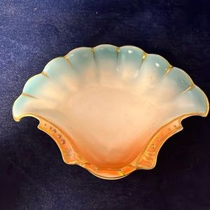 VTG Handpainted Japan Fan Dish